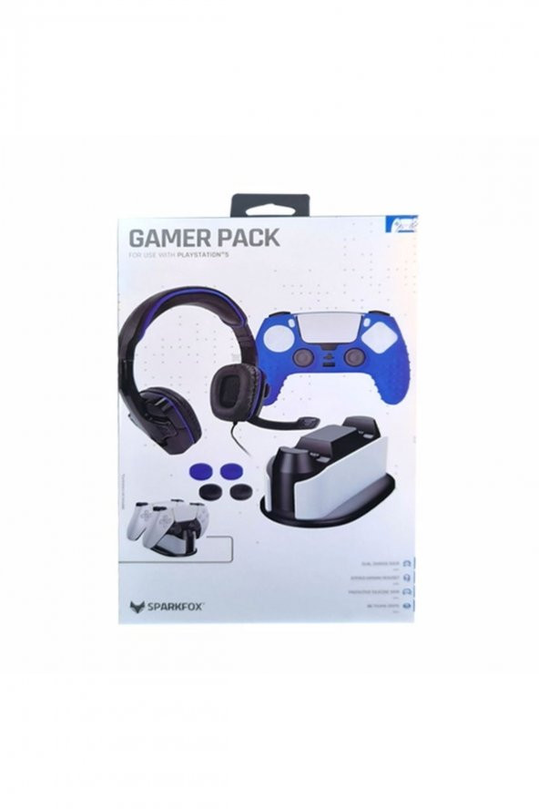 Playstation 5 Gamer Pack Oyuncu Seti Ps5 Kulaklık + Şarj Standı + Kılıf + Analog Koruyucu