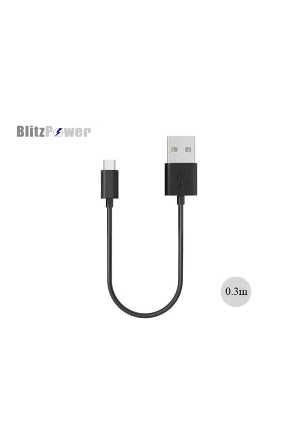 Kısa Usb Type-c Data Kablosu 0,3 Metre