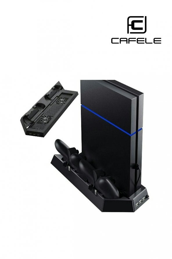 Cafele PS4 Fat-PS4 Slim-PS4 Pro Joystick Kol Şarjlı Multifonksiyonel Fanlı Dikey Stand