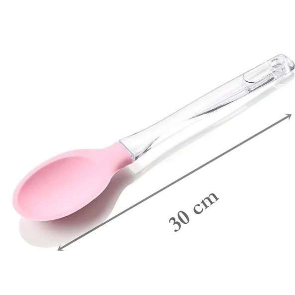 Mika Saplı Silikon Kaşık 30 Cm Pudra - 2