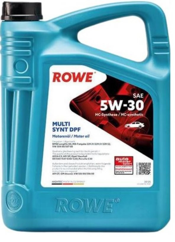 Rowe Hıghtec Multı Synt Dpf Sae Sw-30 5l