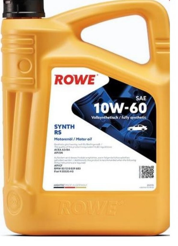 Rowe Hıghtecsynth Rs Sae L0W-60 4l