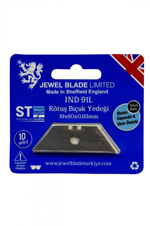 Jewel Rötüş Bıçak Yedeği 19x50x0,43mm 10 Lu Paket