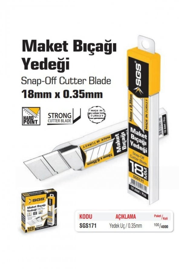 Sgs Maket Bıçağı Yedeği 18 Mm Pk(10) 171 - 2