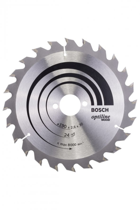 Bosch Optiline Wood 19030 Mm 24 Diş Daire Testere Bıçağı