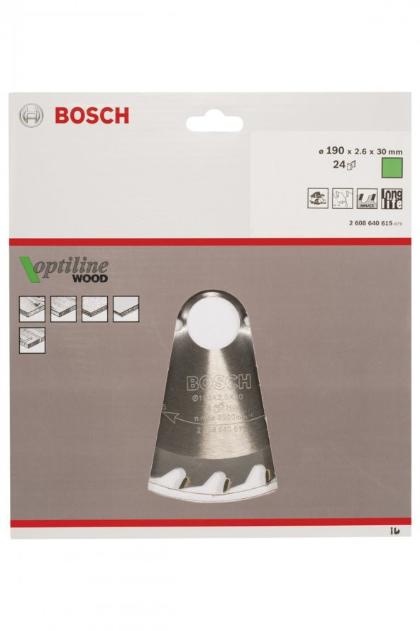 Bosch Optiline Wood 19030 Mm 24 Diş Daire Testere Bıçağı - 2