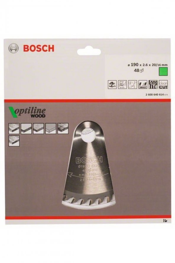 Bosch Optiline Wood 1902016 mm 48 Diş Daire Testere Bıçağı - 2
