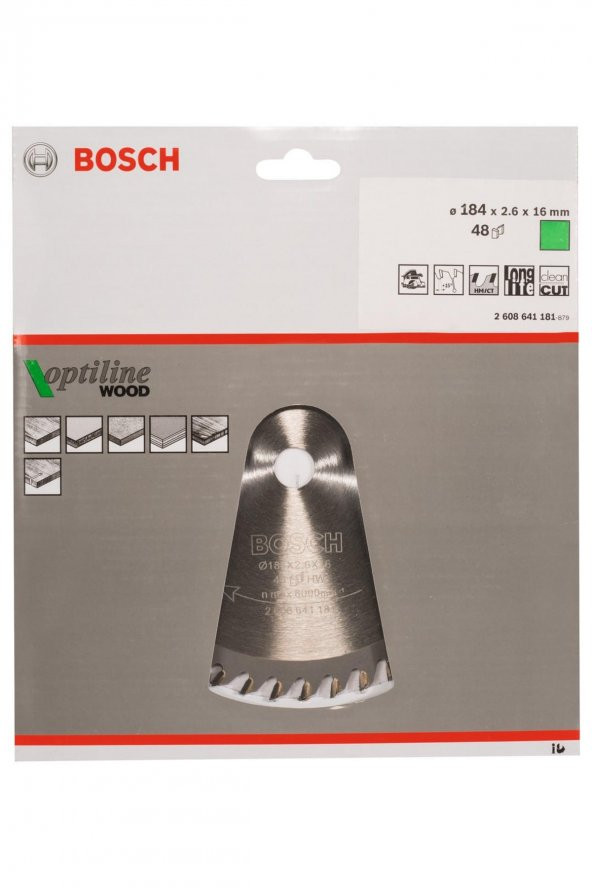 Bosch Optiline Wood 18416 Mm 48 Diş Daire Testere Bıçağı - 2