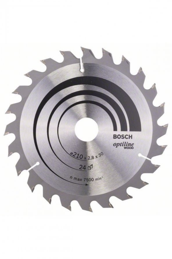 Bosch Optiline Wood 21030 Mm 24 Diş Daire Testere Bıçağı - 2608640621