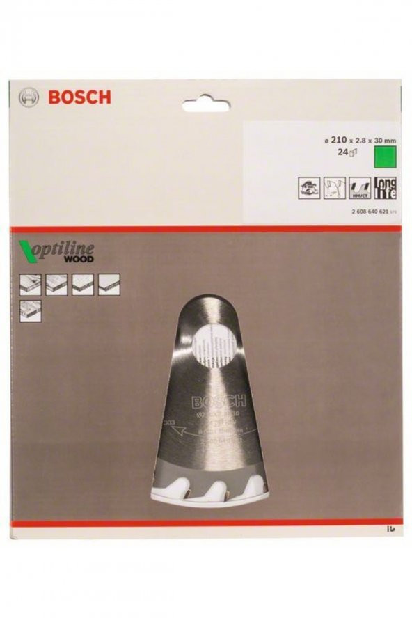 Bosch Optiline Wood 21030 Mm 24 Diş Daire Testere Bıçağı - 2608640621 - 2
