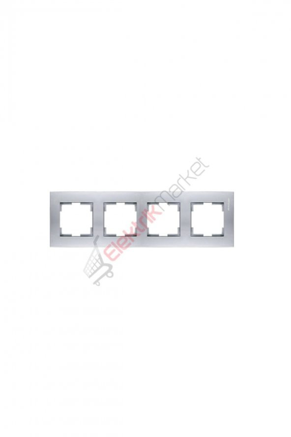 Mutlusan Dörtlü Çerçeve Rita Metalik Inox 2220 800 1482 - 2