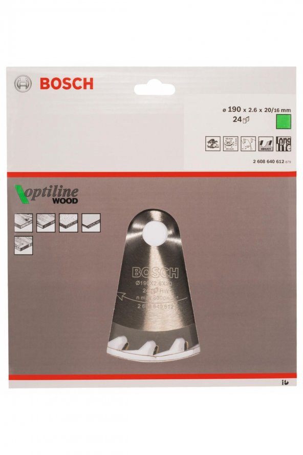 Bosch Optiline Wood 1902016 Mm 24 Diş Daire Testere Bıçağı - 2