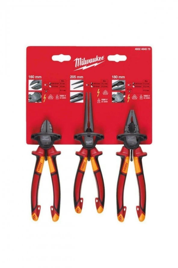 Milwaukee T4932464575 Ağır Hizmet Tipi Vde Elektrikçi, Izoleli Pe - 3