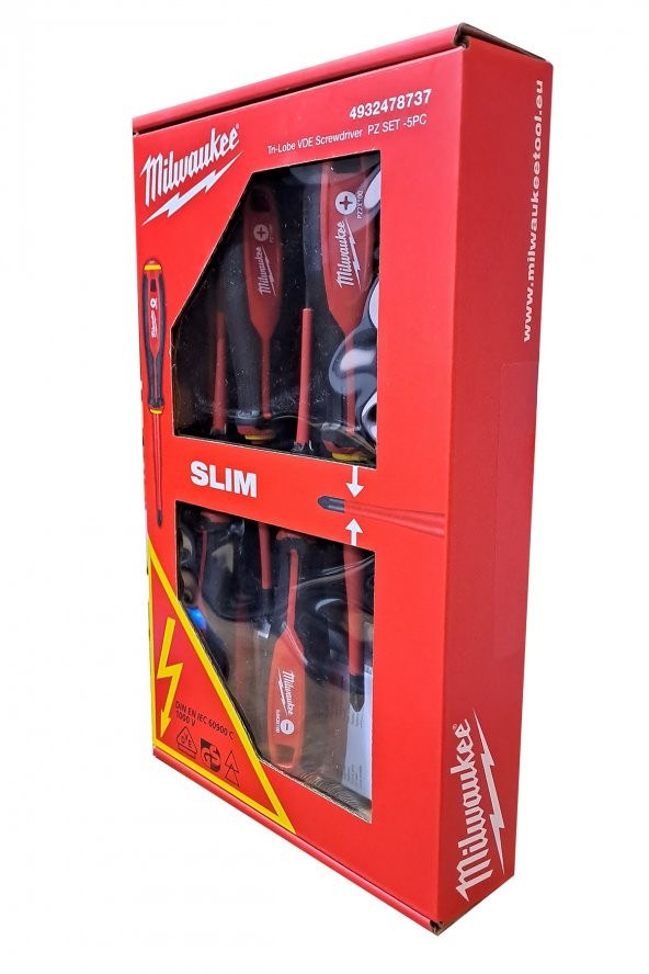 Milwaukee TRİ-LOBE VDE 5 Parça Tornavida Seti 4932478737 - 3