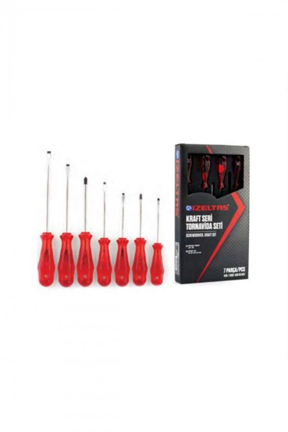 İzeltaş 4100008107 Kraft Tornavida Seti 7 Parça