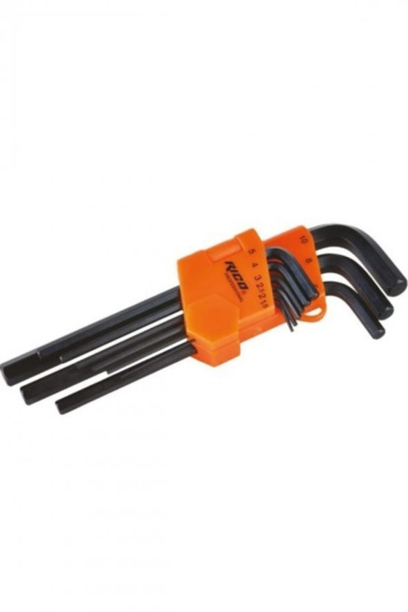 Rico 9 Parça Düz Uzun Allen Anahtar Takımı 013-rc0215