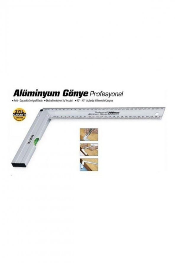 Sgs Aliminyum Gönye Profesyonel 40 Cm