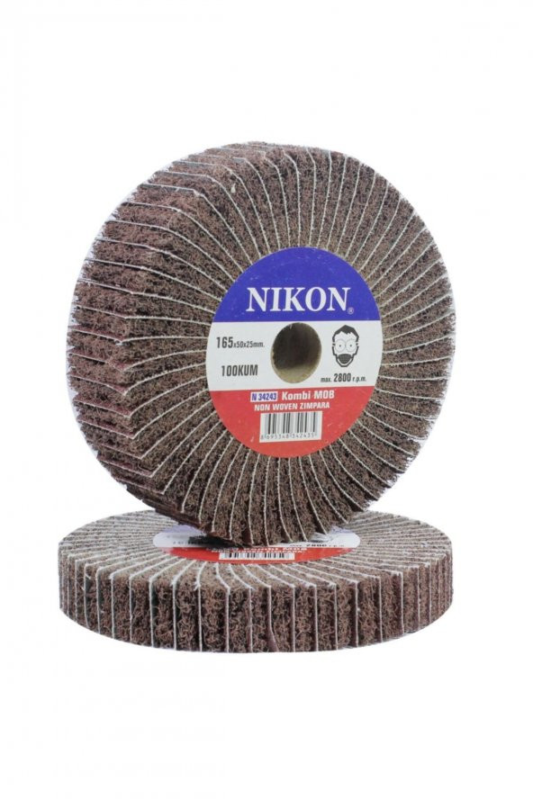 NİKON Kombi Keçe Mop Zımpara 100 Kum 165x30x25 Mm