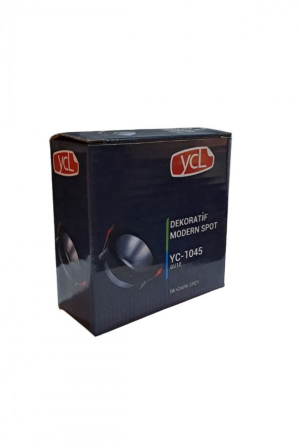 YCL Dekoratif Modern Spot Kasa Siyah+ Koyu Gri Sıva Altı Yc-1045 - 2
