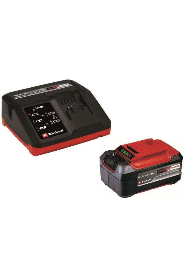 Einhell 18V 5,2 Ah & 4A Fastcharger, Akü & Şarj Cihazı