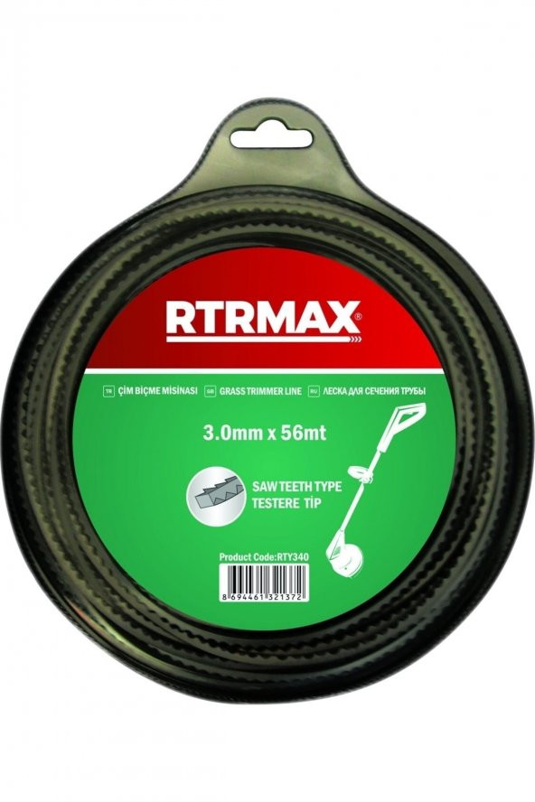 Rtrmax Rty343 Tırpan Misinası Siyah 3.3Mm46Mt