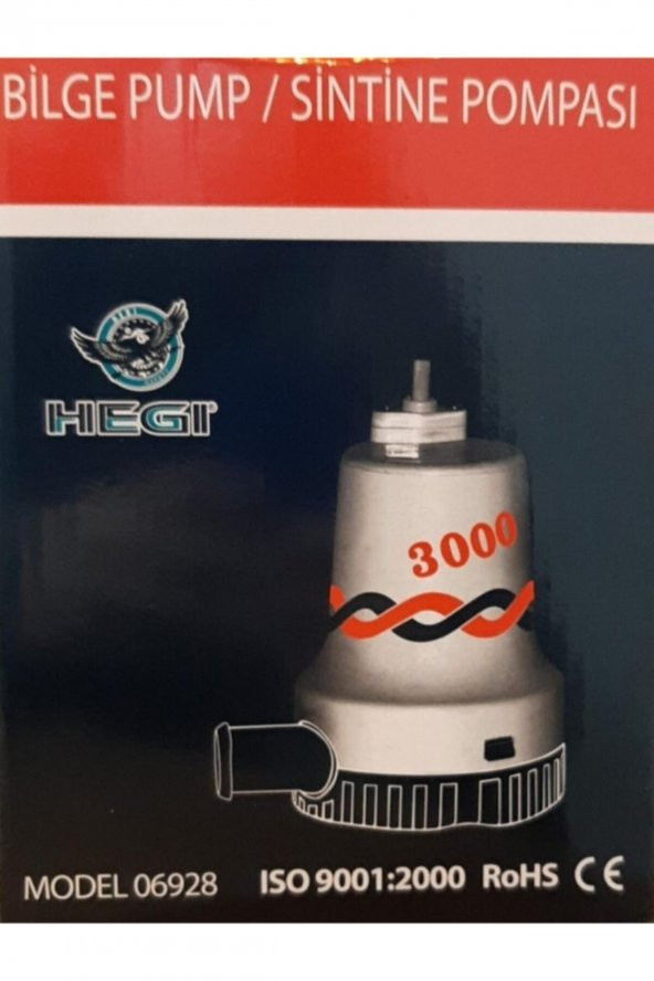 BİLGE PUMP Sintine Pompası 3000 12v Hegi Wwb-06928 - 3