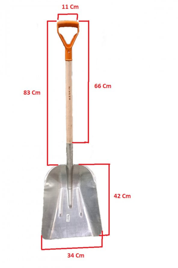 Keskin Alüminyum Saplı Zahire Küreği 4006 - 3