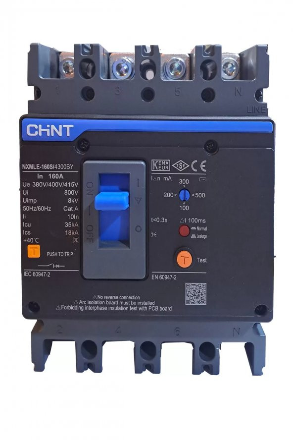 chint NXMLE-160S4300BY Bobinli Kompakt Ş4P 160A 36KA 337258