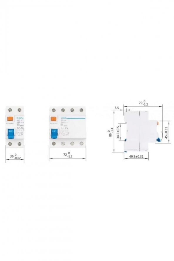 CHİNT ELECTRİC Chint Nl1 Serisi Ac Tipi 2x63a Kaçak Akım Rölesi 6ka 300ma 200220 - 2