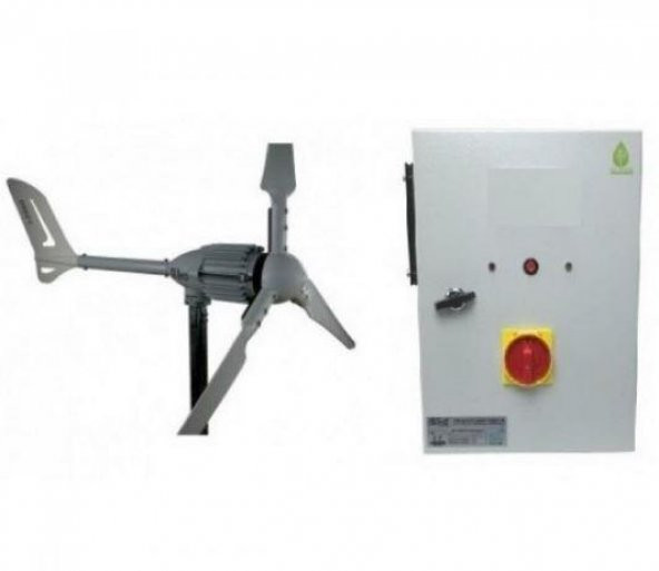 Güneş Enerjisi  Hibrit Paket 7.2 KVA İnverter 450 watt  Güneş Paneli 48 Volt 50 Amper Lityum Akü İ-2000W 48V Rüzgar Türbini + Hibrit Şarj Kontrol - 3