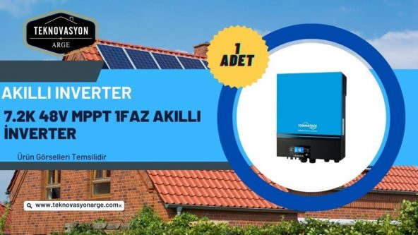 Güneş Enerjisi Hibrit Paket 7.2 KVA İnverter 450 watt Güneş Paneli 200 Amper Jel Akü İ-2000W 48V Rüzgar Türbini + Hibrit Şarj Kontrol - 5