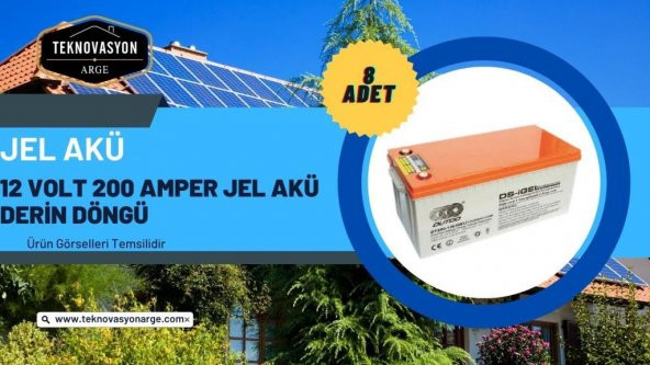 Güneş Enerjisi Hibrit Paket 7.2 KVA İnverter 450 watt Güneş Paneli 200 Amper Jel Akü İ-2000W 48V Rüzgar Türbini + Hibrit Şarj Kontrol - 6