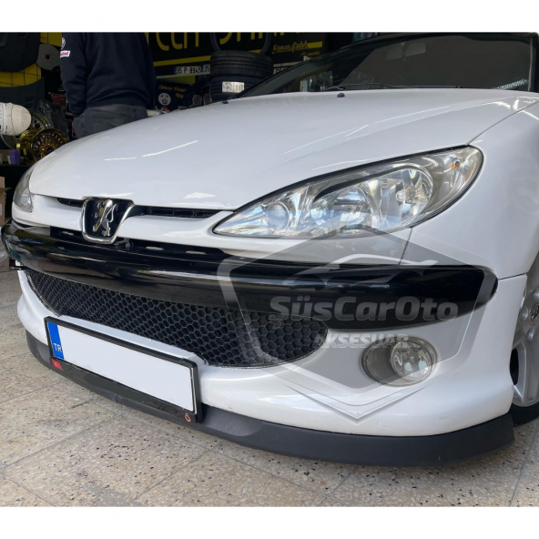 Peugeot 206 206+ 1998-2012 Uyumlu Üniversal Astra H lip Esnek Ön Lip 2 Parça Tampon Altı Dil Karlık Ön Ek - 3
