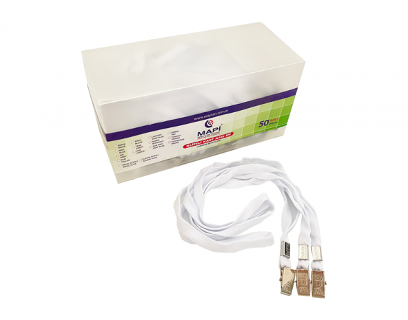 MAPİ KLİPSLİ-POLYESTER DOKUNMA K. ASKI İPİ BEYAZ  50Lİ PAKET