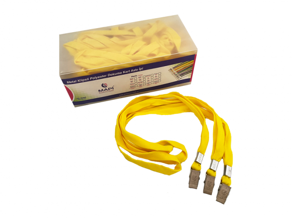 MAPİ KLİPSLİ-POLYESTER DOKUNMA K. ASKI İPİ SARI 50Lİ PAKET