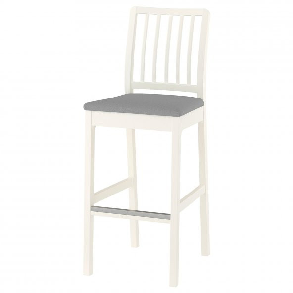 Bar Sandalyesi, Beyaz-orrsta Açık Gri, 75 Cm, EKEDALEN