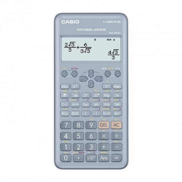 Casio FX-82ES Plus Mavi Bilimsel Fonksiyonlu Hesap Makinesi 2.Versiyon GKE - 1