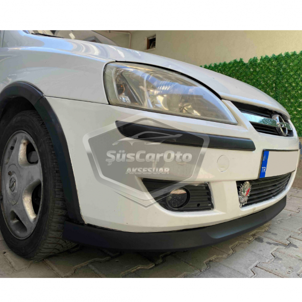 Opel Corsa C 2000-2006 Uyumlu Üniversal Astra H lip Esnek Ön Lip 2 Parça Tampon Altı Dil Karlık Ön Ek - 10