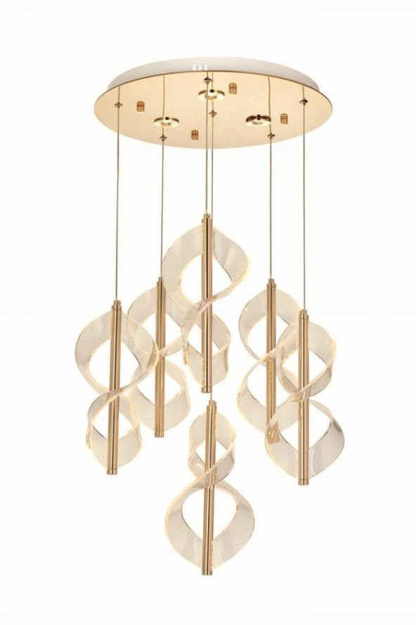 Eray Aydınlatma 1208-5+1 6 Li Sarı Led Avize - Resim 2