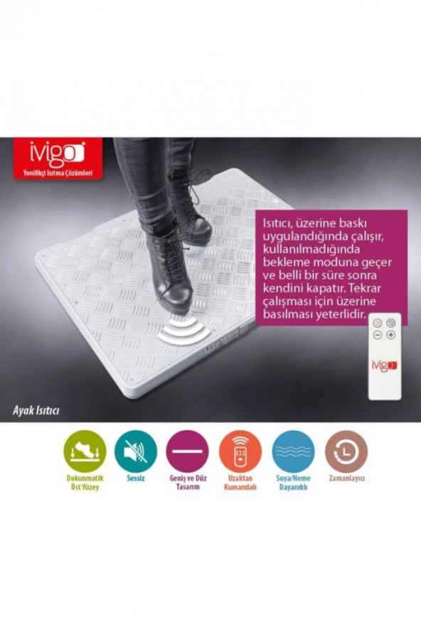 İvigo Ela 300 Elektirikli Ayak Isıtıcı 300w Kumandalı - 6