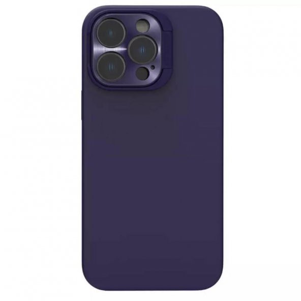 Nillkin iPhone 14 Pro Max Uyumlu Lens Korumalı Manyetik Kılıf - Koyu Mor