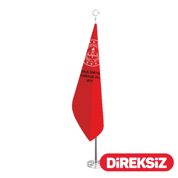 Okul Telalı Makam Bayrağı - Simsiz ürün görseli