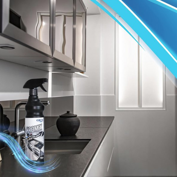 OXFOPRO KROMİX KROM VE PASLANMAZ YÜZEYLER İÇİN ÖZEL HOŞ KOKULU TEMİZLİK BAKIM VE ONARIM SPREYİ 750 ML - 5
