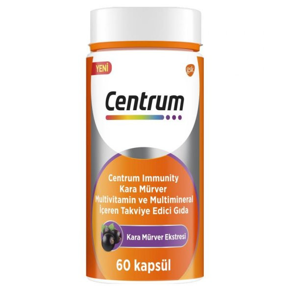 Centrum Immunity Kara Mürver Multivitamin ve Mineral 60 Kapsül