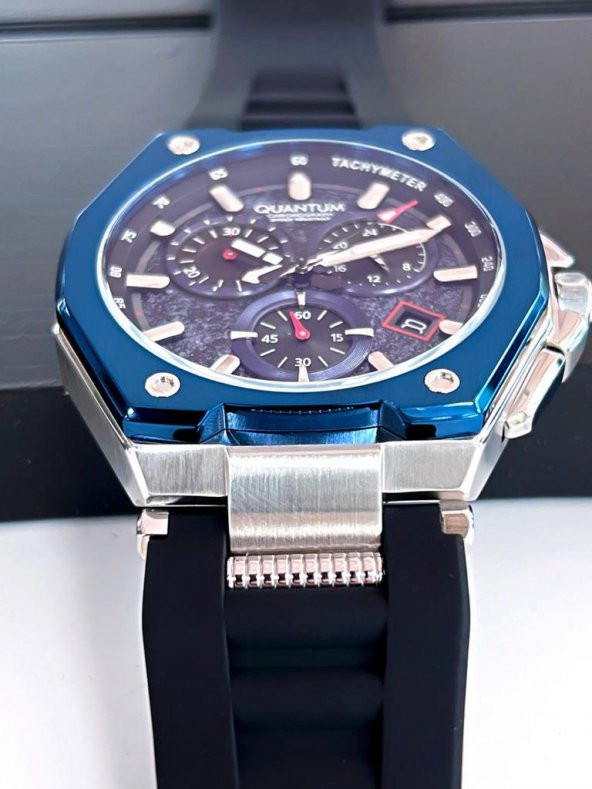 PWG1005.051 İç Fonksiyonları Aktif 10 Atm Anti Alerjik Silikon Kordonlu Erkek Kol Saati+Bileklik - Resim 4