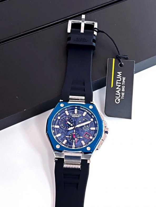 PWG1005.051 İç Fonksiyonları Aktif 10 Atm Anti Alerjik Silikon Kordonlu Erkek Kol Saati+Bileklik - Resim 5