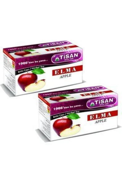 2 Kutu Elma Çayı Sallama Çay Poşet Elma Çayı - Resim 2
