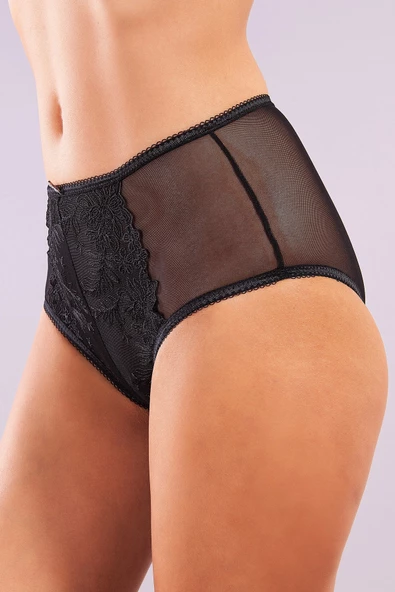 GASPARA A Plus Siyah Dantel Detaylı Control Slip Külot - 2