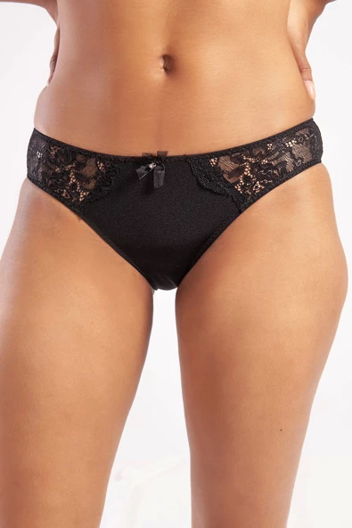 GRACIA A Plus Siyah Dantel Detaylı Mini Slip Külot ürün görseli