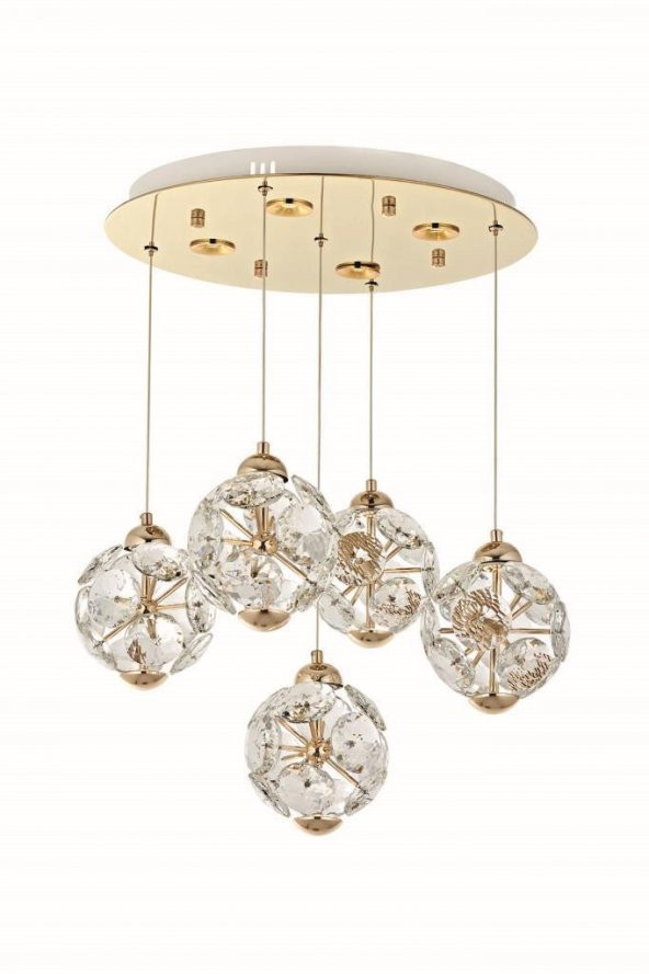 Eray Aydınlatma 2020-4+1 5li Sarkıt Led Avize - Resim 2